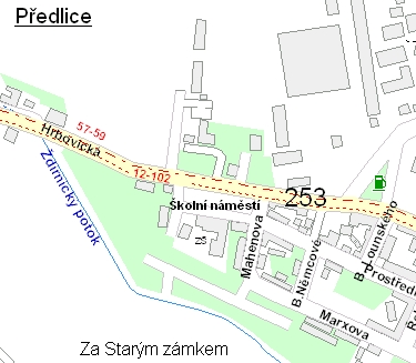 P�edlice - mapa