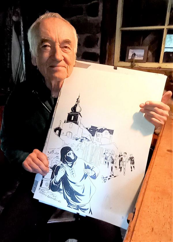 Marko �erm�k v roce 2022 (skica k souhrnn�mu komiksov�mu vyd